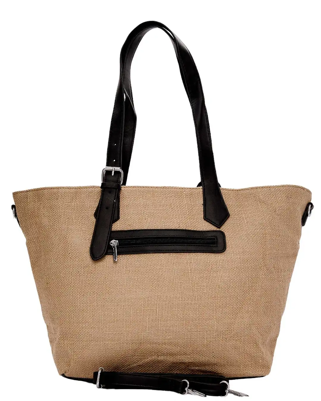 Ψάθινη τσάντα ώμου BY-31404 - Μαύρο