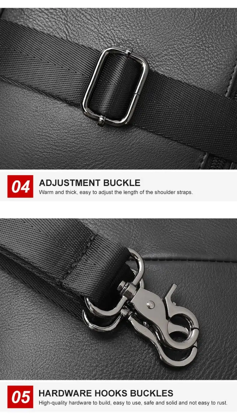 Δερμάτινο τσαντάκι ώμου Cardinal 6093 black