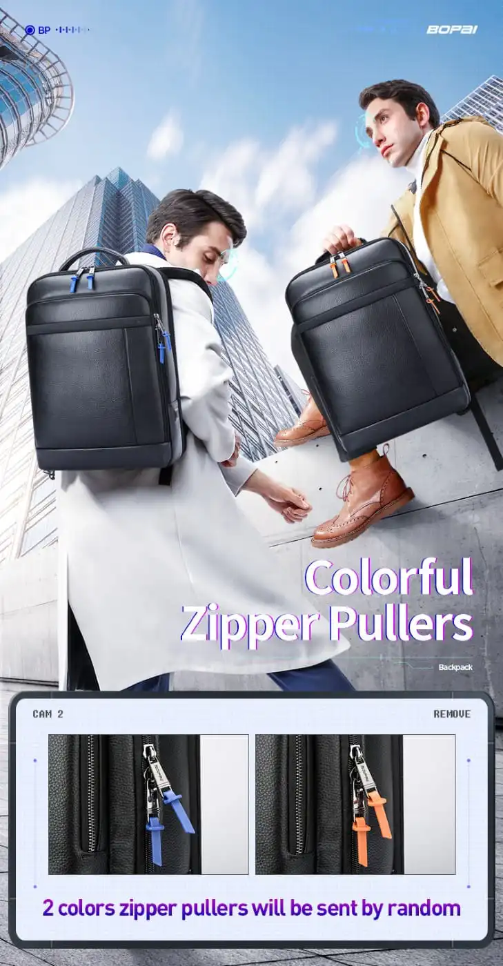 Δερμάτινο Σακίδιο πλάτης Αντικλεπτικό 24L Laptop 15,6” Bopai 61-120761 μαύρο Δερμάτινο Σακίδιο πλάτης Αντικλεπτικό 24L Laptop 15,6” Bopai 61-120761 μαύρο