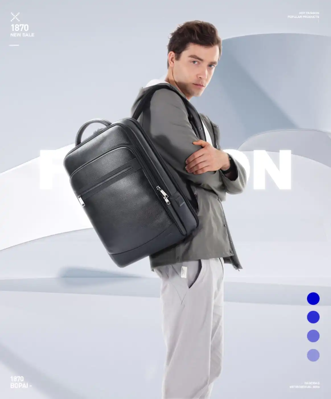 Δερμάτινο Σακίδιο πλάτης Αντικλεπτικό 24L Laptop 15,6” Bopai 61-121561 μαύρο Δερμάτινο Σακίδιο πλάτης Αντικλεπτικό 24L Laptop 15,6” Bopai 61-121561 μαύρο