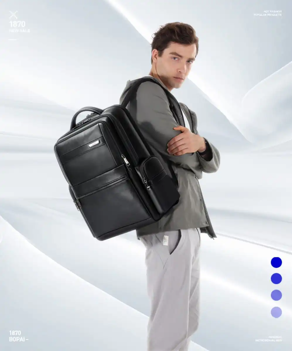Δερμάτινο Σακίδιο πλάτης Αντικλεπτικό 30L Laptop 17,3” Bopai 61-121961 μαύρο Δερμάτινο Σακίδιο πλάτης Αντικλεπτικό 30L Laptop 17,3” Bopai 61-121961 μαύρο