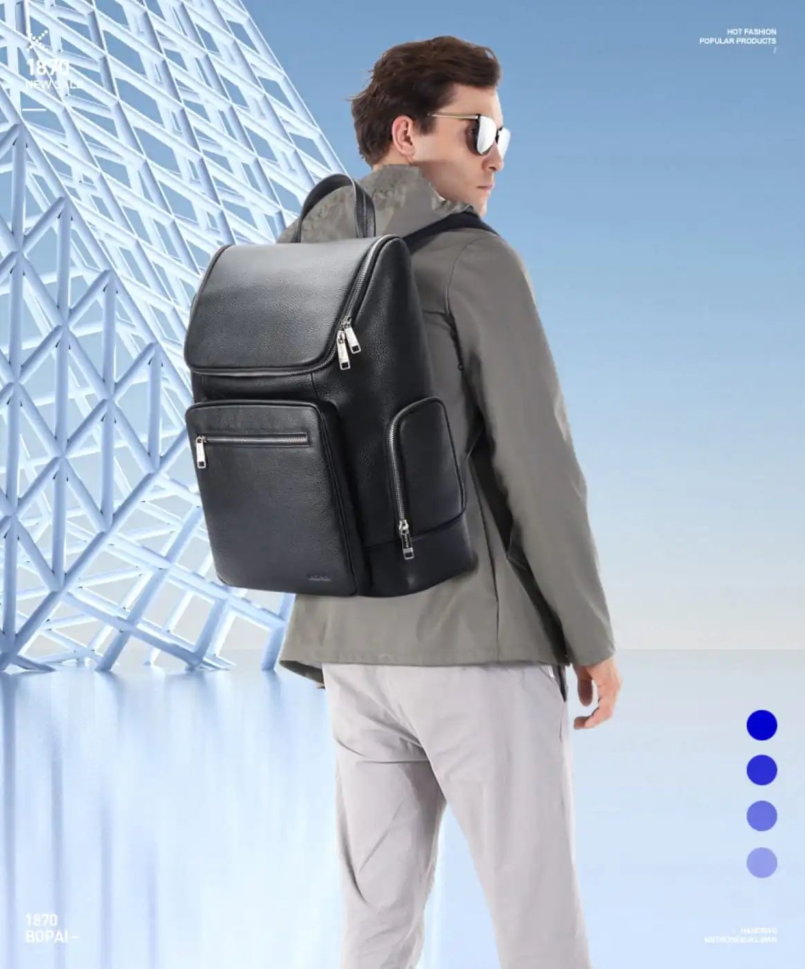 Δερμάτινο Σακίδιο πλάτης Αντικλεπτικό 25L Laptop 15,6” Bopai 61-122431 μαύρο Δερμάτινο Σακίδιο πλάτης Αντικλεπτικό 25L Laptop 15,6” Bopai 61-122431 μαύρο