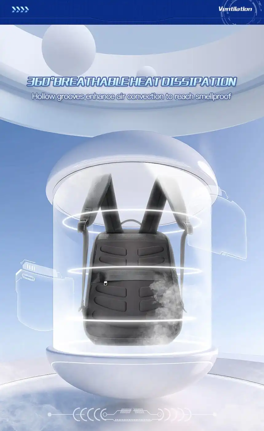 Σακίδιο πλάτης Αντικλεπτικό 21L Laptop 15,6 Bopai 61-122579 μαύρο