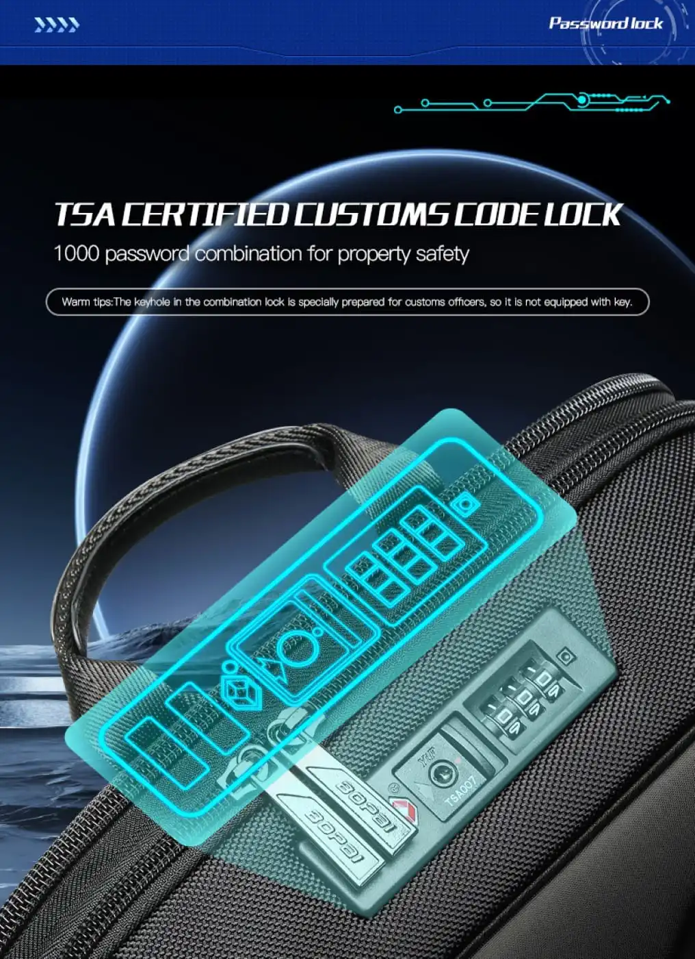 Σακίδιο πλάτης Αντικλεπτικό 21L Laptop 15,6 Bopai 61-122579 μαύρο