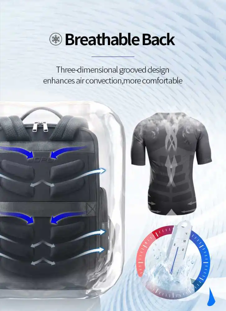 Backpack 20L Laptop 15,6” Bopai 61-125031 μαύρο