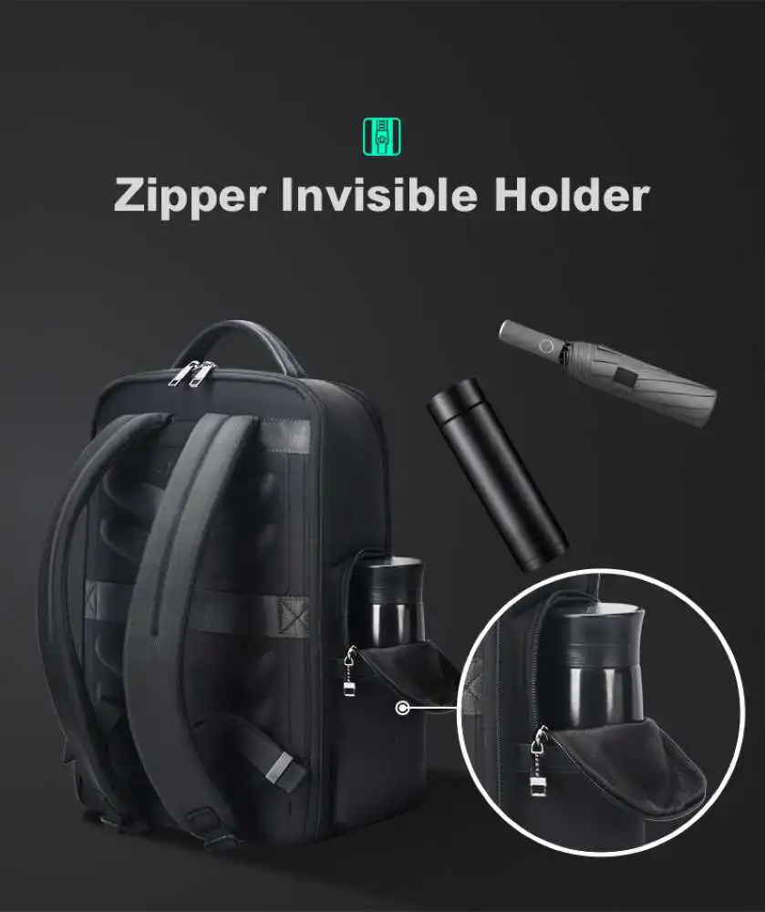 Backpack 20L Laptop 15,6” Bopai 61-125031 μαύρο