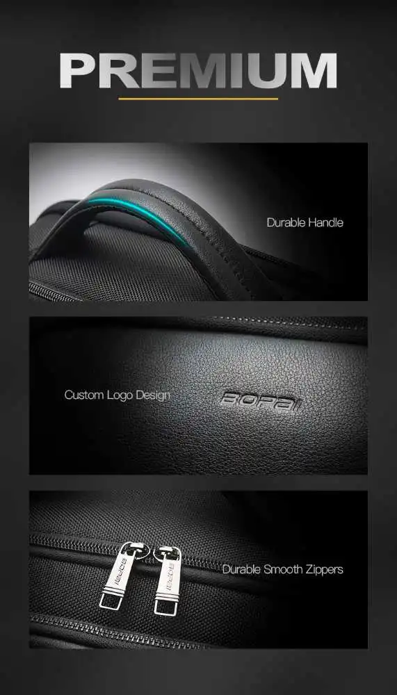 Backpack 20L Laptop 15,6” Bopai 61-125031 μαύρο