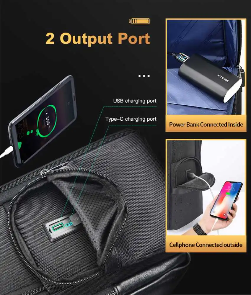 Backpack 20L Laptop 15,6” Bopai 61-125031 μαύρο