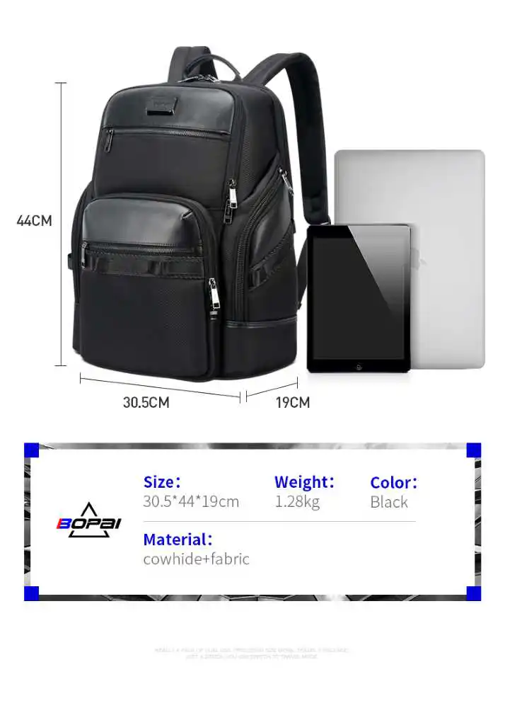 Backpack 26L Laptop 15,6” Bopai 61-126261 μαύρο Backpack 26L Laptop 15,6” Bopai 61-126261 μαύρο