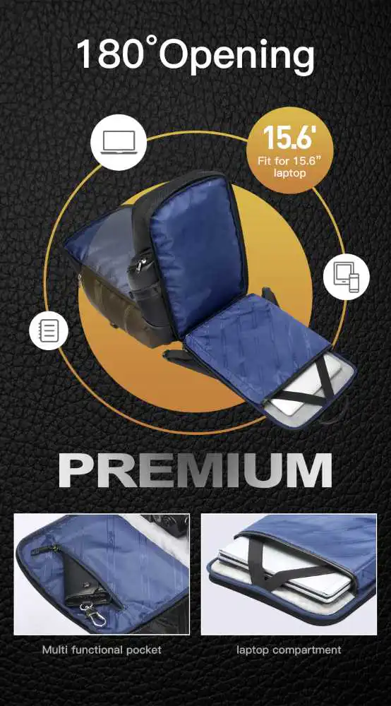 Backpack 26L Laptop 15,6” Bopai 61-126261 μαύρο