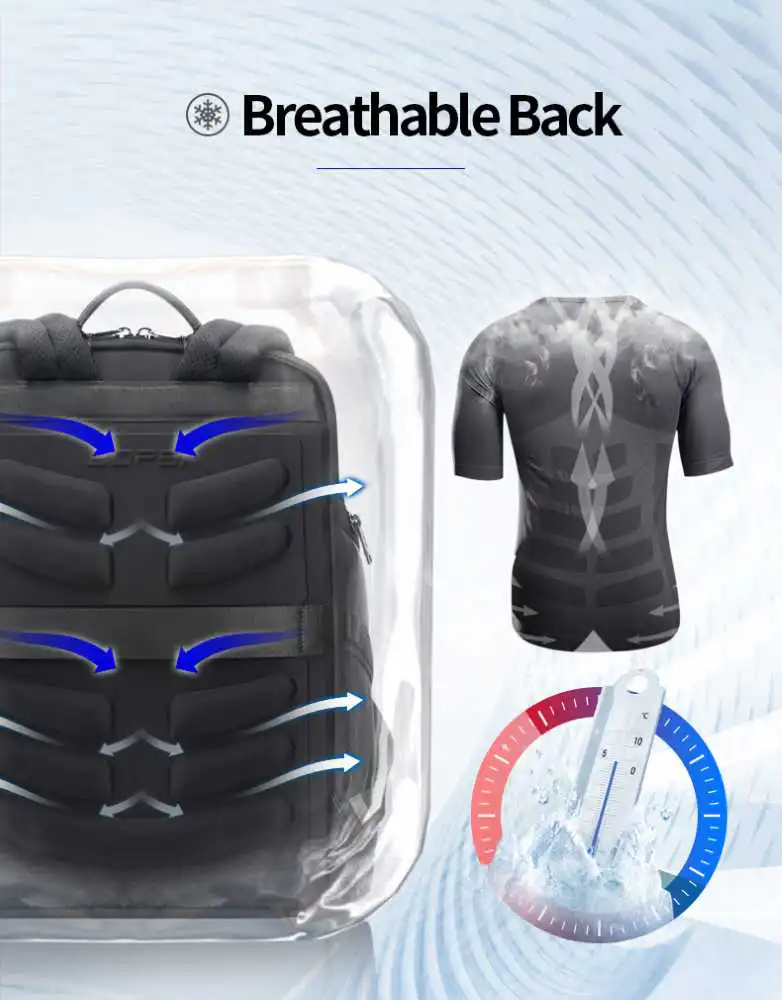 Backpack 26L Laptop 15,6” Bopai 61-126261 μαύρο