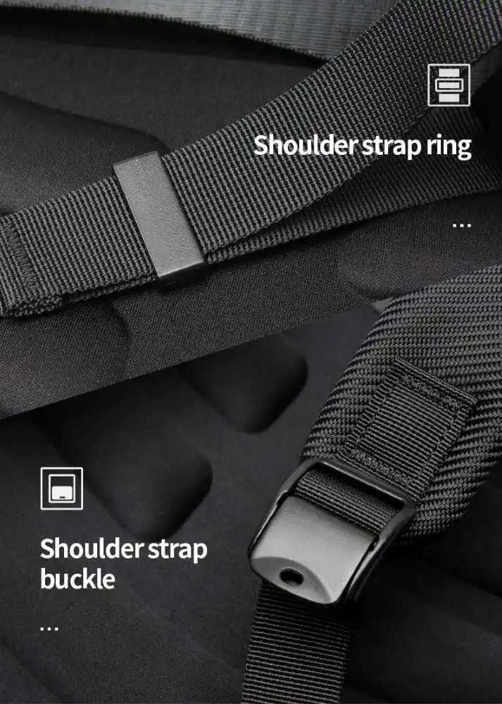 Backpack 26L Laptop 15,6” Bopai 61-126261 μαύρο