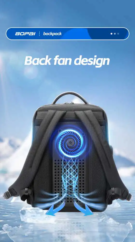 Σακίδιο με Σύστημα Ψύξης 29L 15,6” Bopai 61-128561 μαύρο