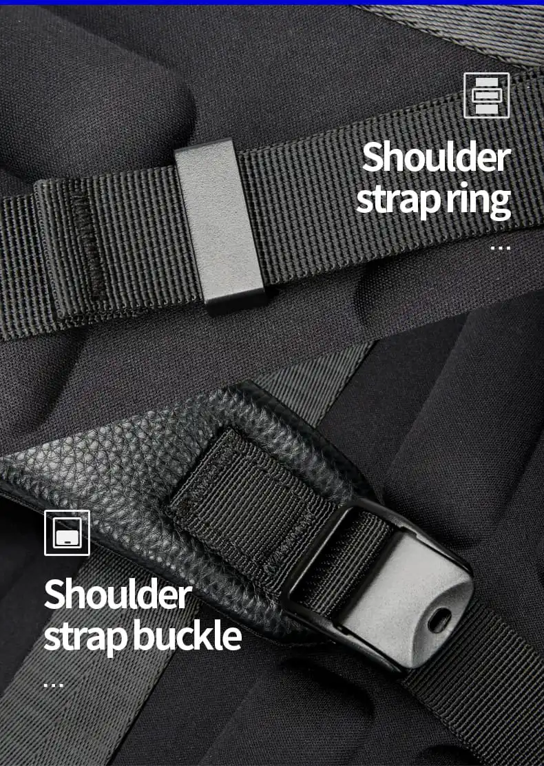 Σακίδιο πλάτης Δερμάτινο 20L Laptop 15,6” Bopai 61-128811 μαύρο