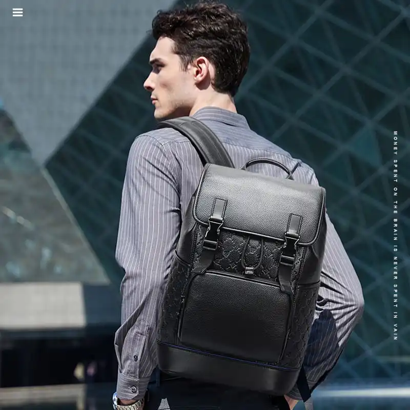 Σακίδιο πλάτης Δερμάτινο 20L Laptop 15,6” Bopai 61-128811 μαύρο Σακίδιο πλάτης Δερμάτινο 20L Laptop 15,6” Bopai 61-128811 μαύρο