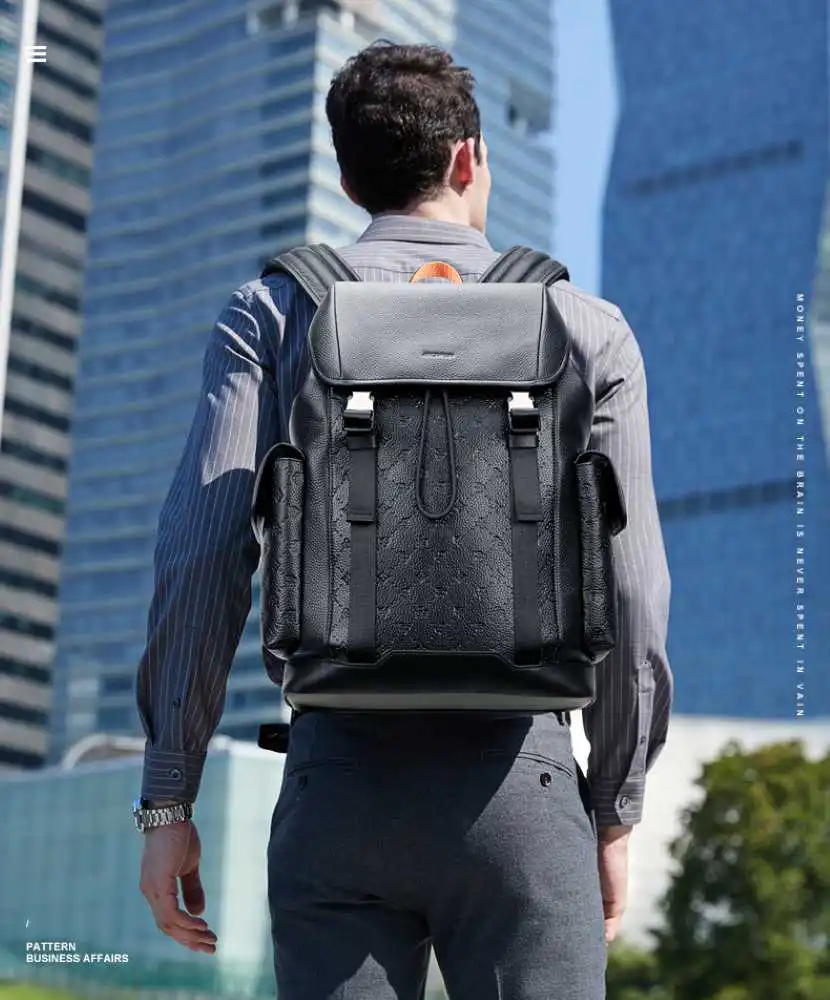 Δερμάτινο Σακίδιο 18L Laptop 15,6” Bopai 61-128821 μαύρο Δερμάτινο Σακίδιο 18L Laptop 15,6” Bopai 61-128821 μαύρο