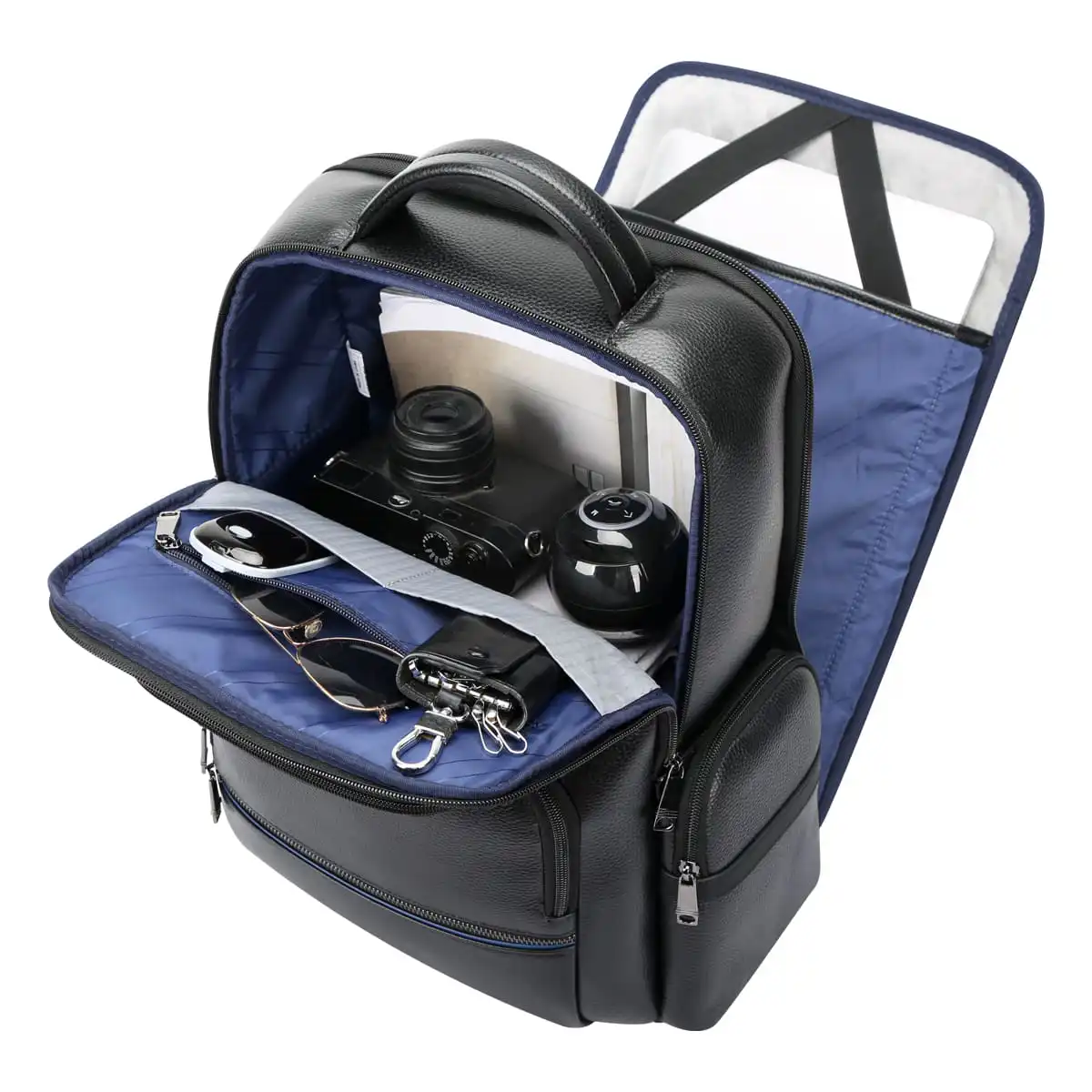 Δερμάτινο Σακίδιο πλάτης 25L Laptop 15,6” Bopai 61-129171 μαύρο