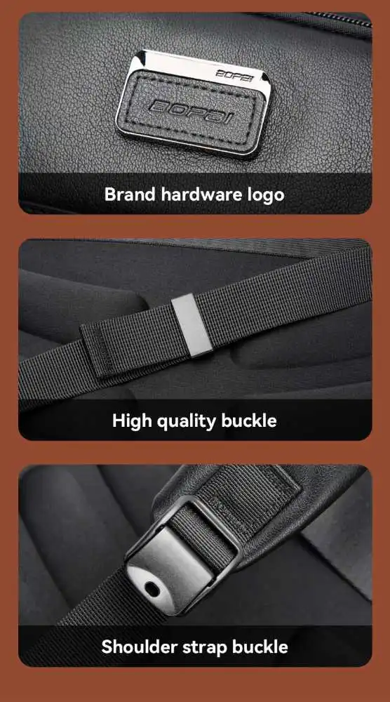 Δερμάτινο Σακίδιο 20L Laptop 15,6” Bopai 61-131601 μαύρο