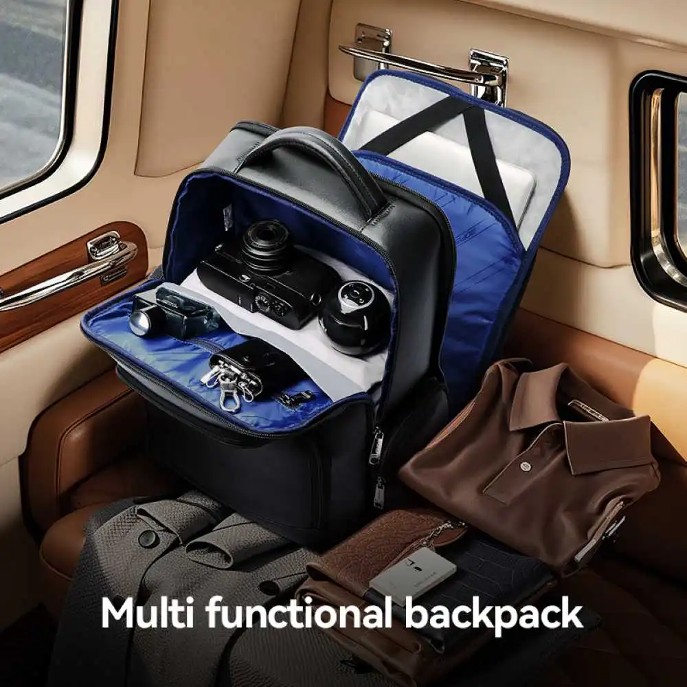 Δερμάτινο Σακίδιο 20L Laptop 15,6” Bopai 61-131601 μαύρο