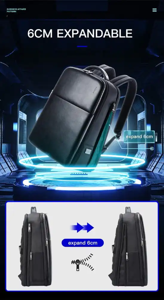 Σακίδιο πλάτης Αντικλεπτικό 24L Laptop 15,6” Bopai 61-18911 μαύρο