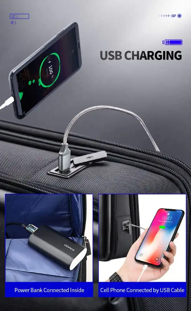 Σακίδιο πλάτης Αντικλεπτικό 24L Laptop 15,6” Bopai 61-18911 μαύρο