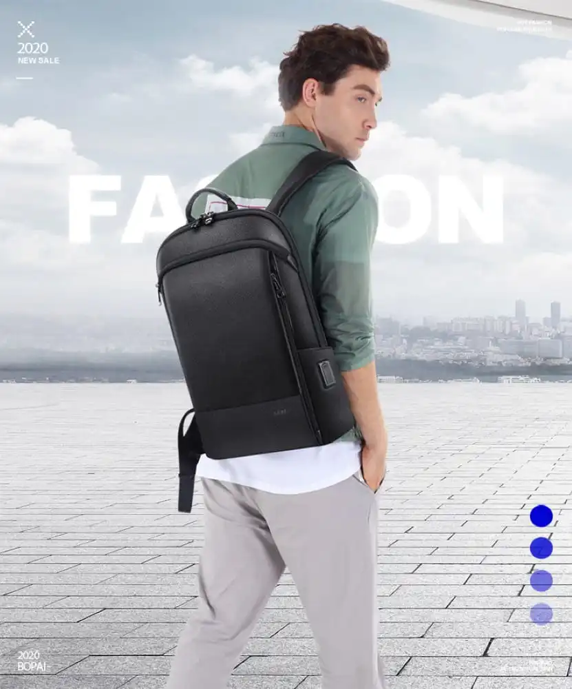 Δερμάτινο Σακίδιο πλάτης Αντικλεπτικό 21L Laptop 15,6” Bopai 61-52711 μαύρο Δερμάτινο Σακίδιο πλάτης Αντικλεπτικό 21L Laptop 15,6” Bopai 61-52711 μαύρο