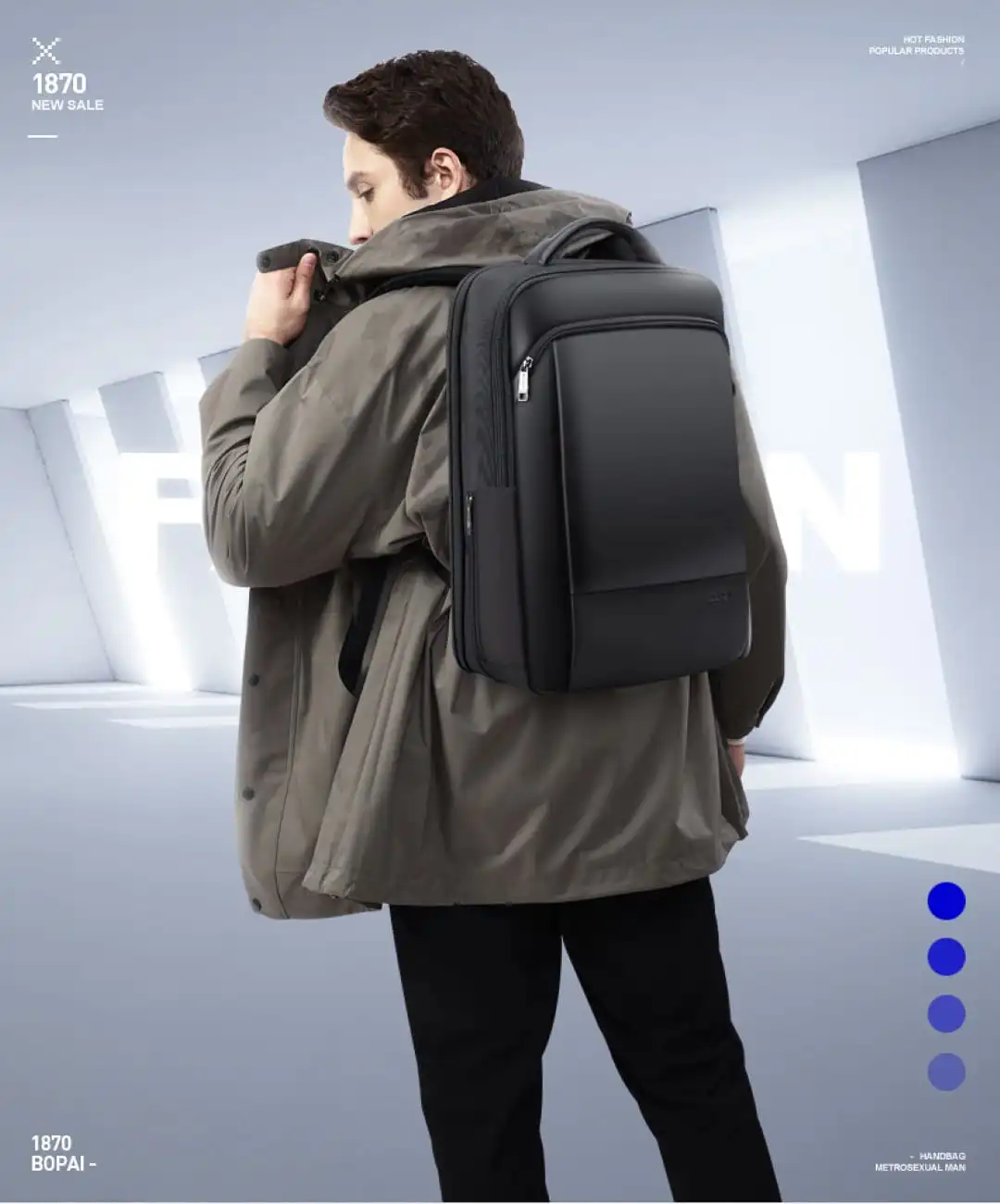 Σακίδιο πλάτης Αντικλεπτικό 24L Laptop 15,6” Bopai 61-53111 μαύρο Σακίδιο πλάτης Αντικλεπτικό 24L Laptop 15,6” Bopai 61-53111 μαύρο