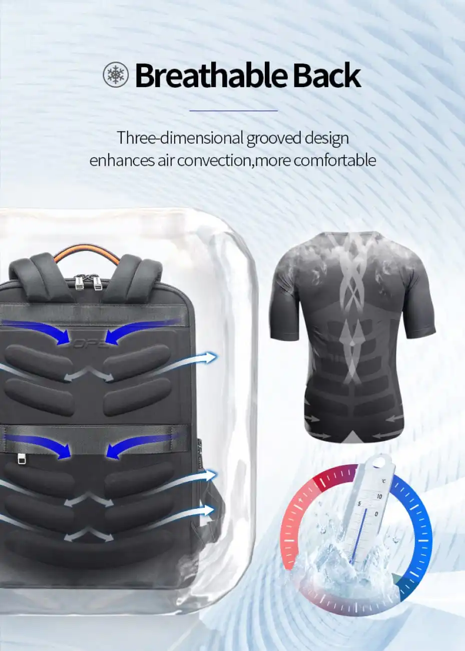 Σακίδιο πλάτης Αντικλεπτικό 24L Laptop 15,6” Bopai 61-53111 μαύρο