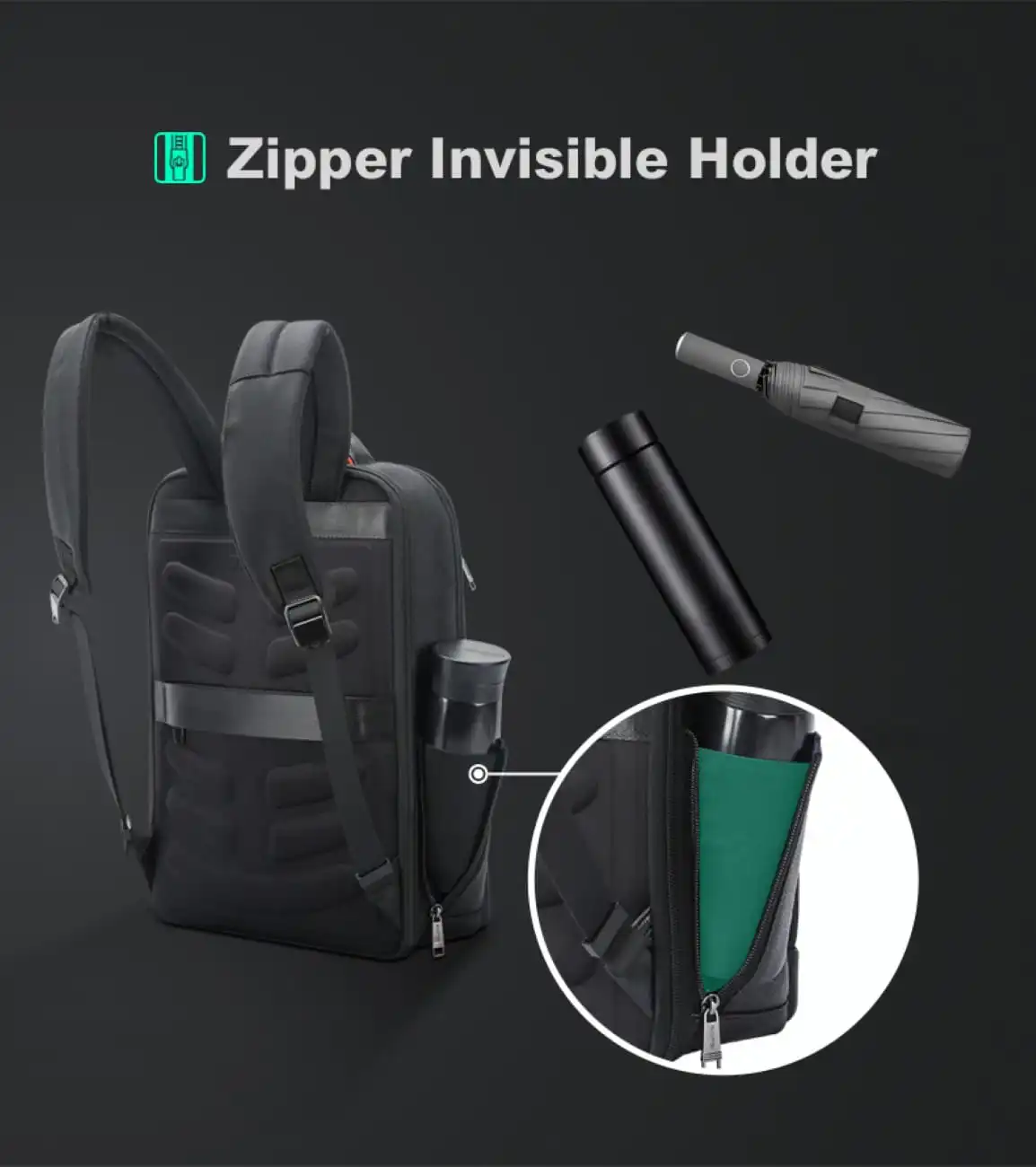 Σακίδιο πλάτης Αντικλεπτικό 24L Laptop 15,6” Bopai 61-53111 μαύρο