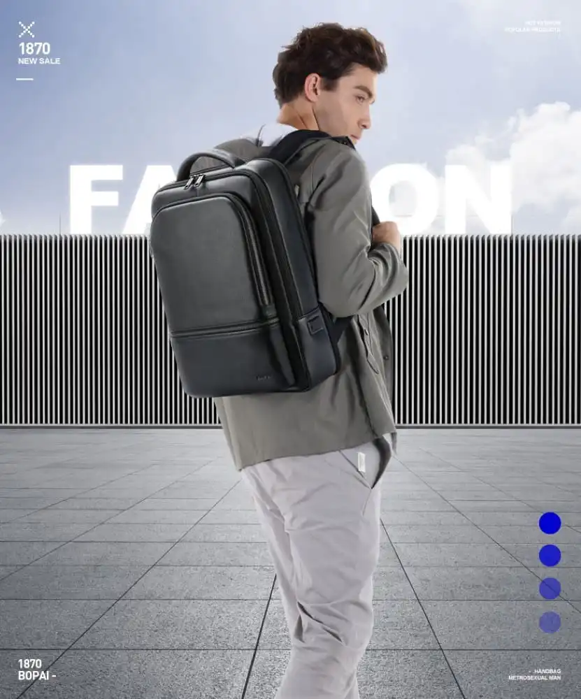 Δερμάτινο Σακίδιο πλάτης Αντικλεπτικό 24L Laptop 15,6” Bopai 61-69711 μαύρο Δερμάτινο Σακίδιο πλάτης Αντικλεπτικό 24L Laptop 15,6” Bopai 61-69711 μαύρο