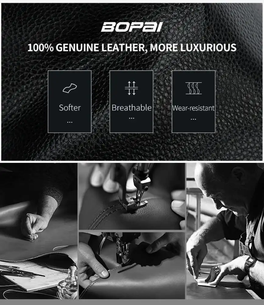 Δερμάτινο Σακίδιο πλάτης Αντικλεπτικό 24L Laptop 15,6” Bopai 61-70111 μαύρο