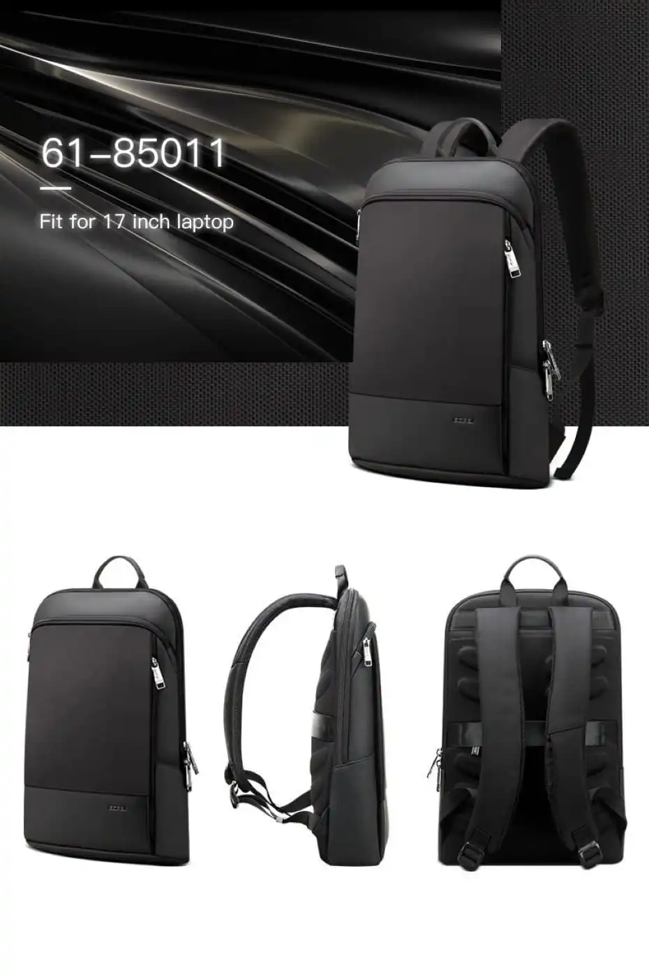 Σακίδιο πλάτης Αντικλεπτικό 16L Laptop 17” Bopai 61-85011 μαύρο