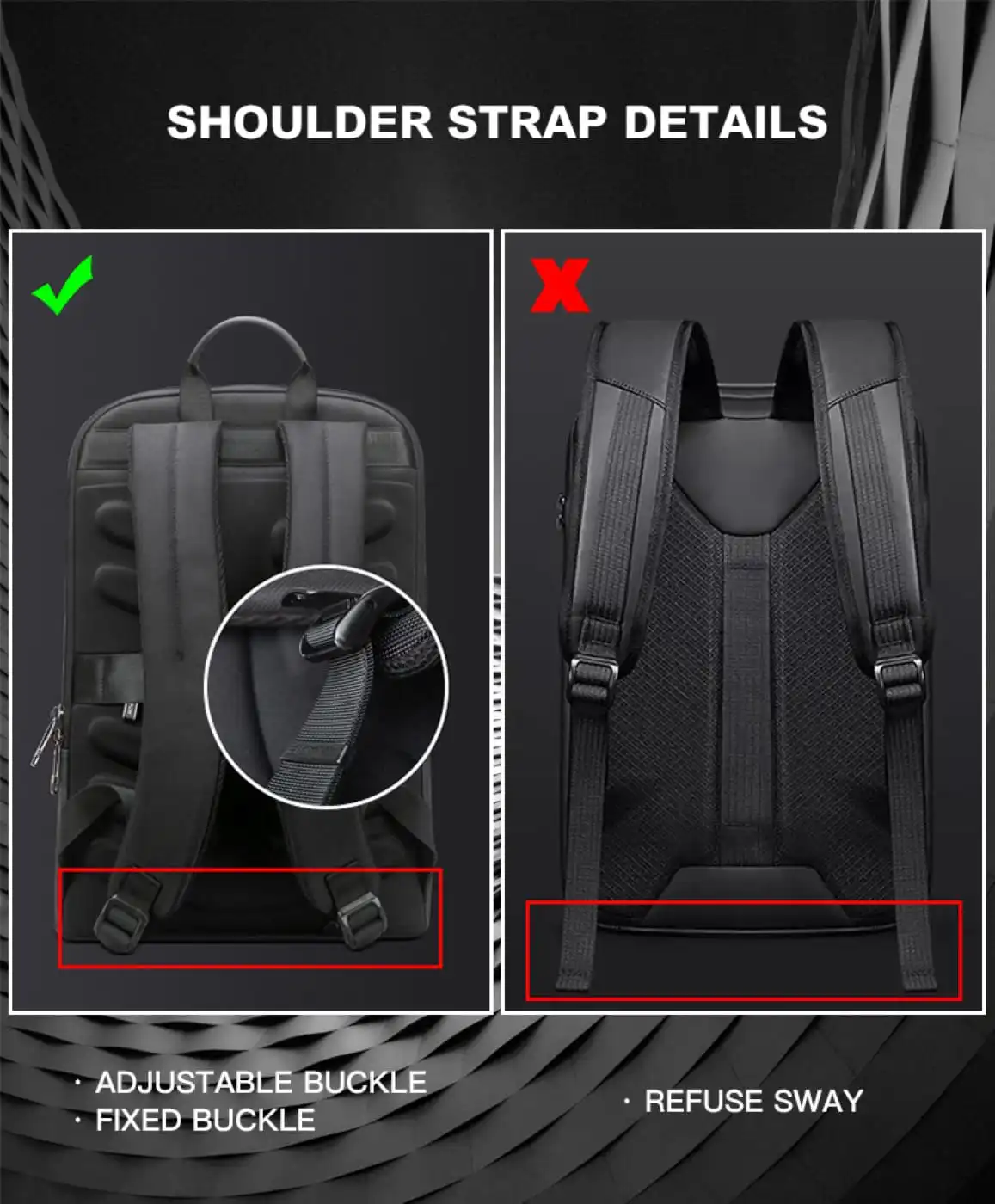 Σακίδιο πλάτης Αντικλεπτικό 16L Laptop 17” Bopai 61-85011 μαύρο