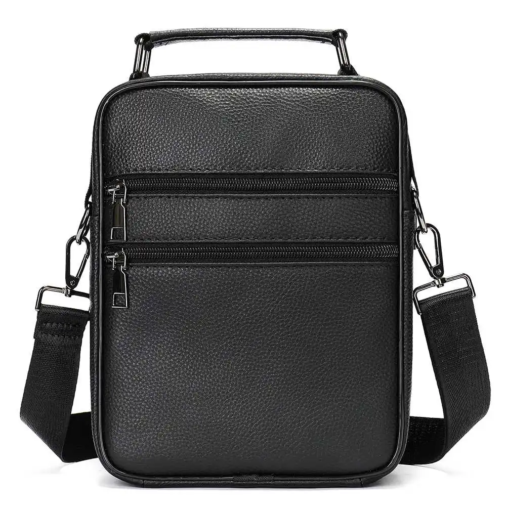 Τσαντάκι Ώμου Ανδρικό από Γνήσιο Δέρμα Cardinal 6102 black