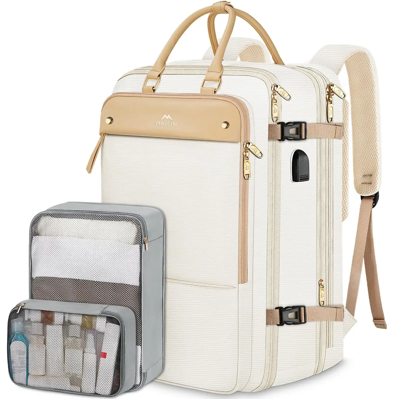 Σακίδιο πλάτης Travel Carry on 52L Laptop 17,3” Matein 6131 μπεζ