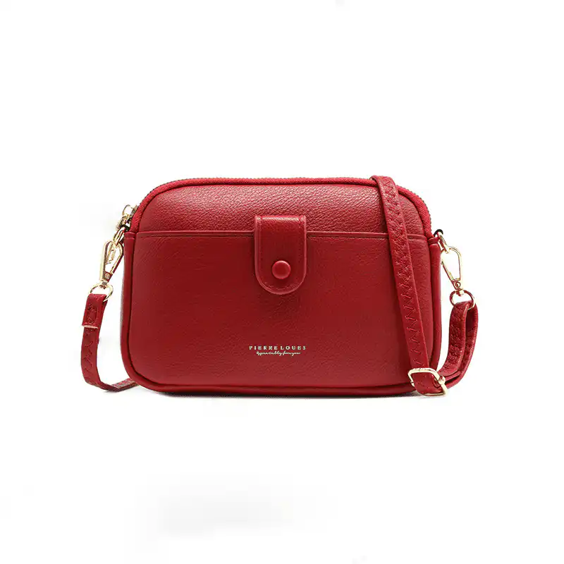 Γυναικεία Τσάντα Χιαστί Pierre Loues 614-64 κόκκινο Γυναικεία Τσάντα Χιαστί Pierre Loues 614-64 κόκκινο