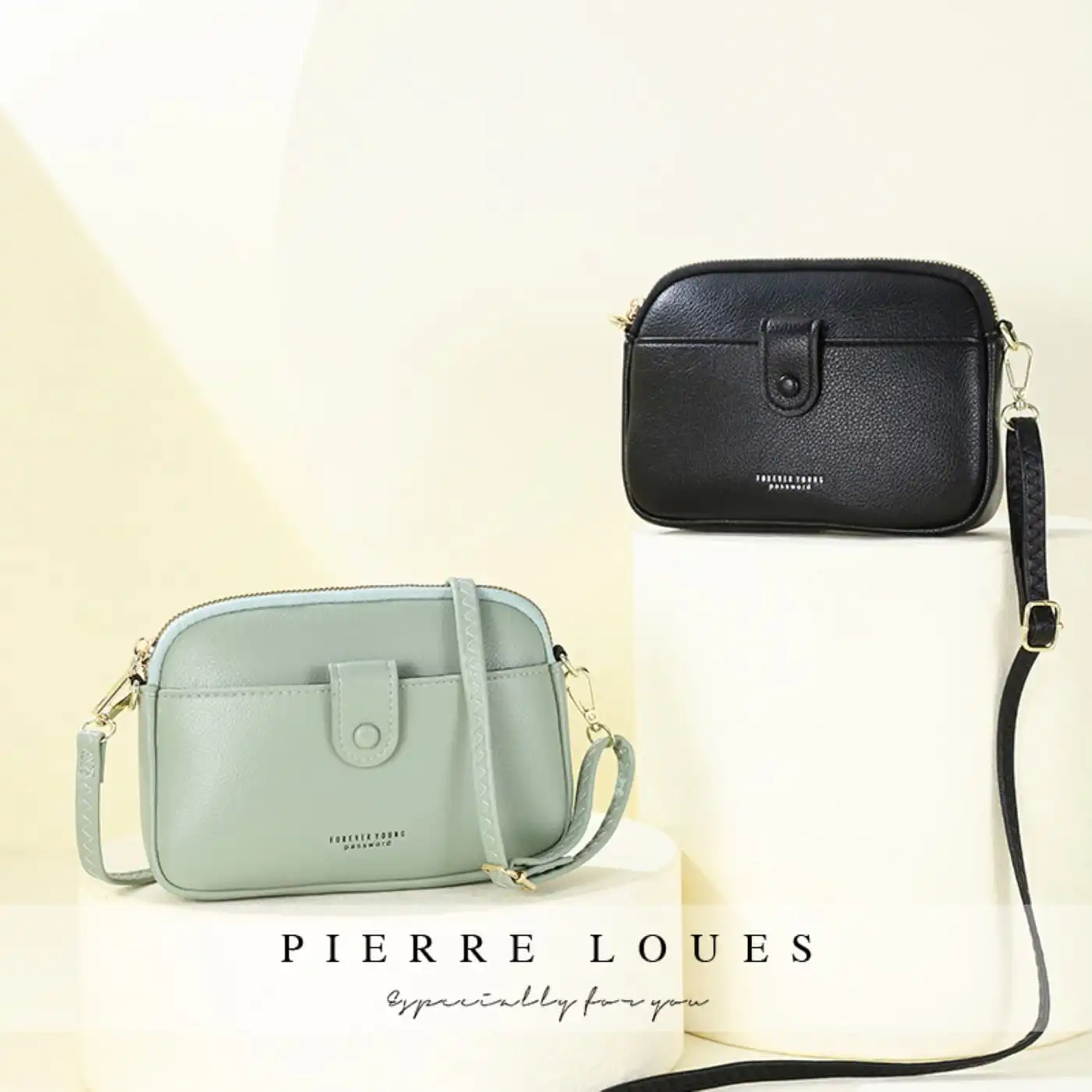 Γυναικεία Τσάντα Χιαστί Pierre Loues 614-64 πράσινο Γυναικεία Τσάντα Χιαστί Pierre Loues 614-64 πράσινο