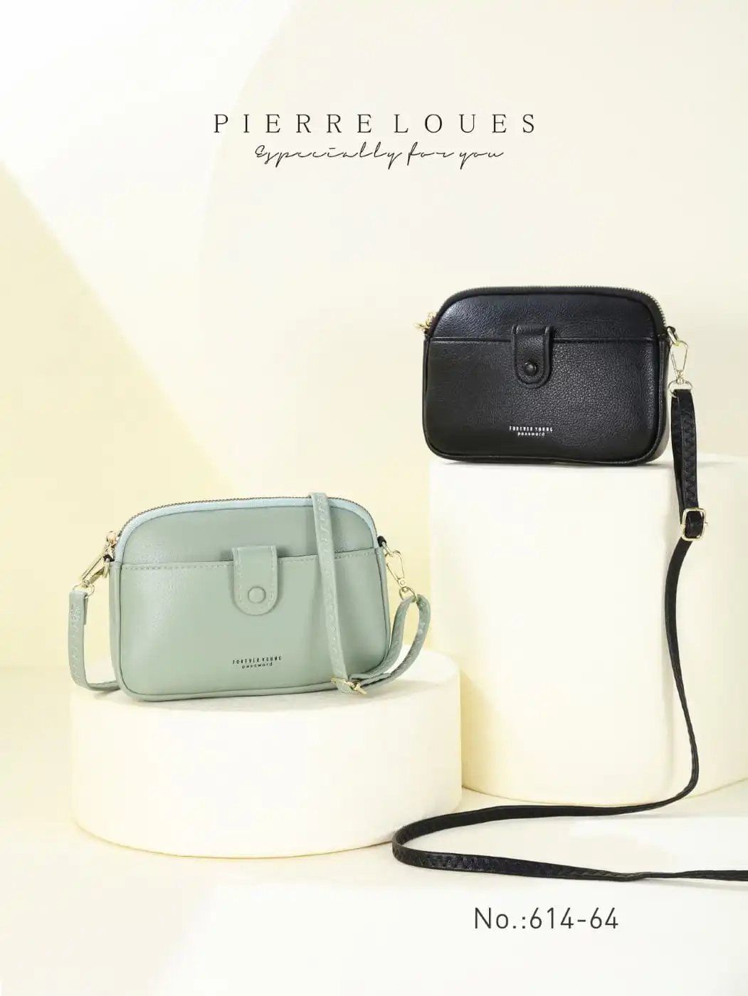 Γυναικεία Τσάντα Χιαστί Pierre Loues 614-64 μαύρο Γυναικεία Τσάντα Χιαστί Pierre Loues 614-64 μαύρο