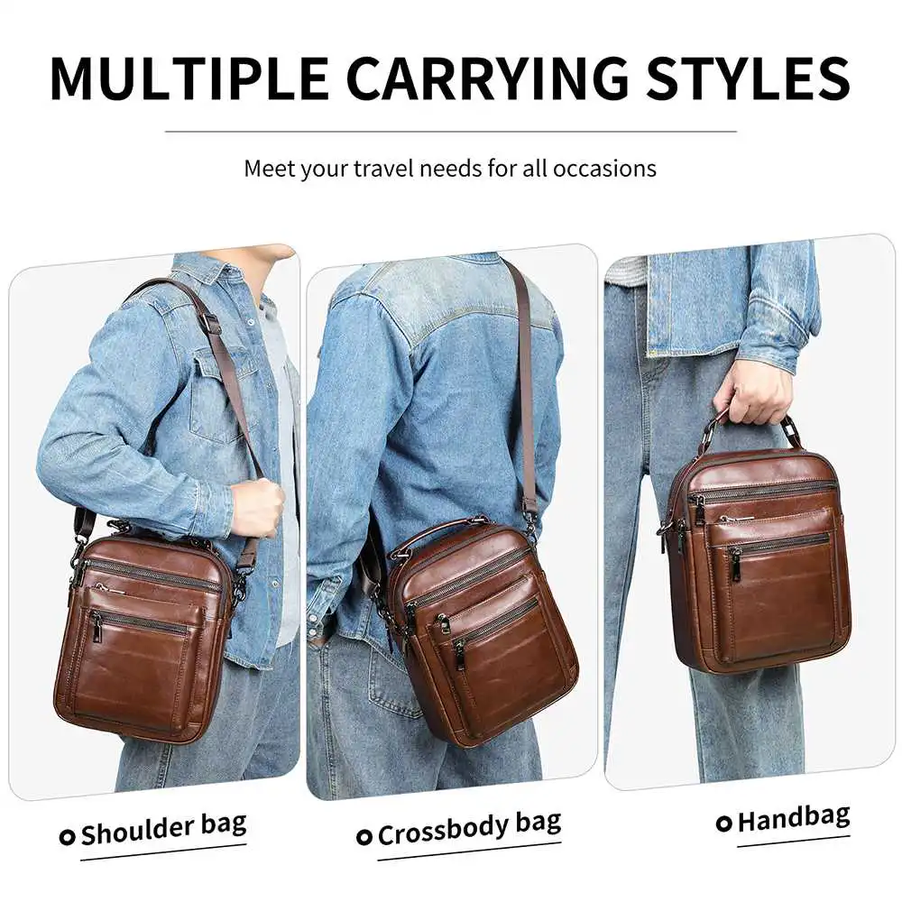 Ανδρική Δερματίνη Τσάντα Ώμου Cardinal 6156 καφέ