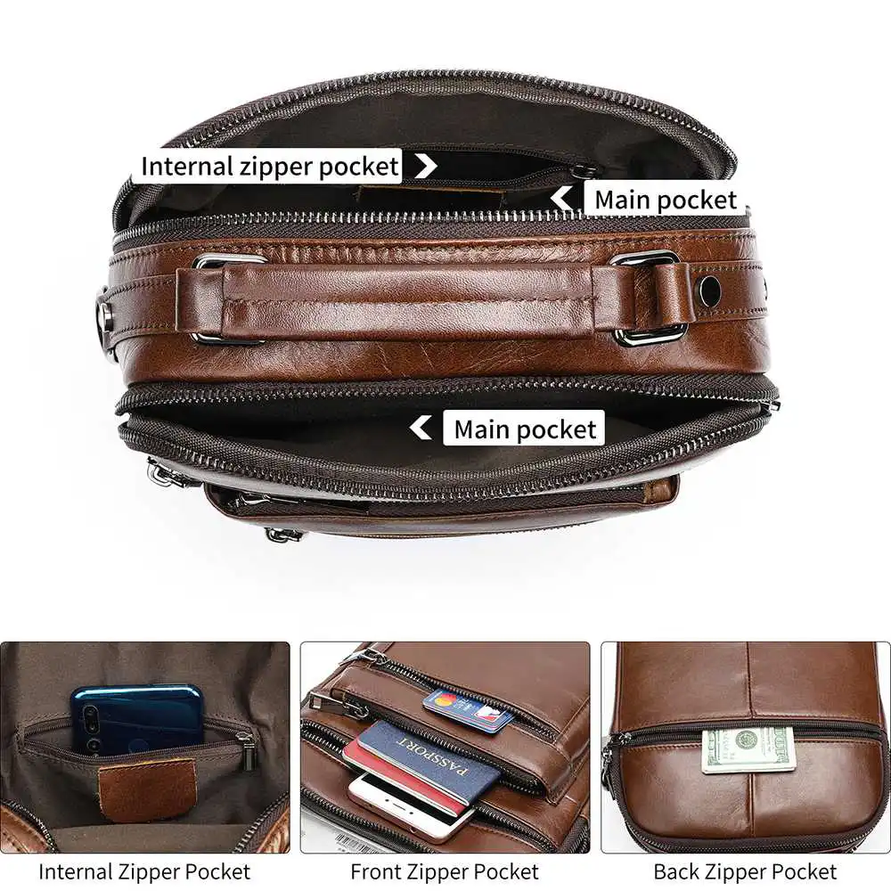 Ανδρική Δερματίνη Τσάντα Ώμου Cardinal 6156 καφέ