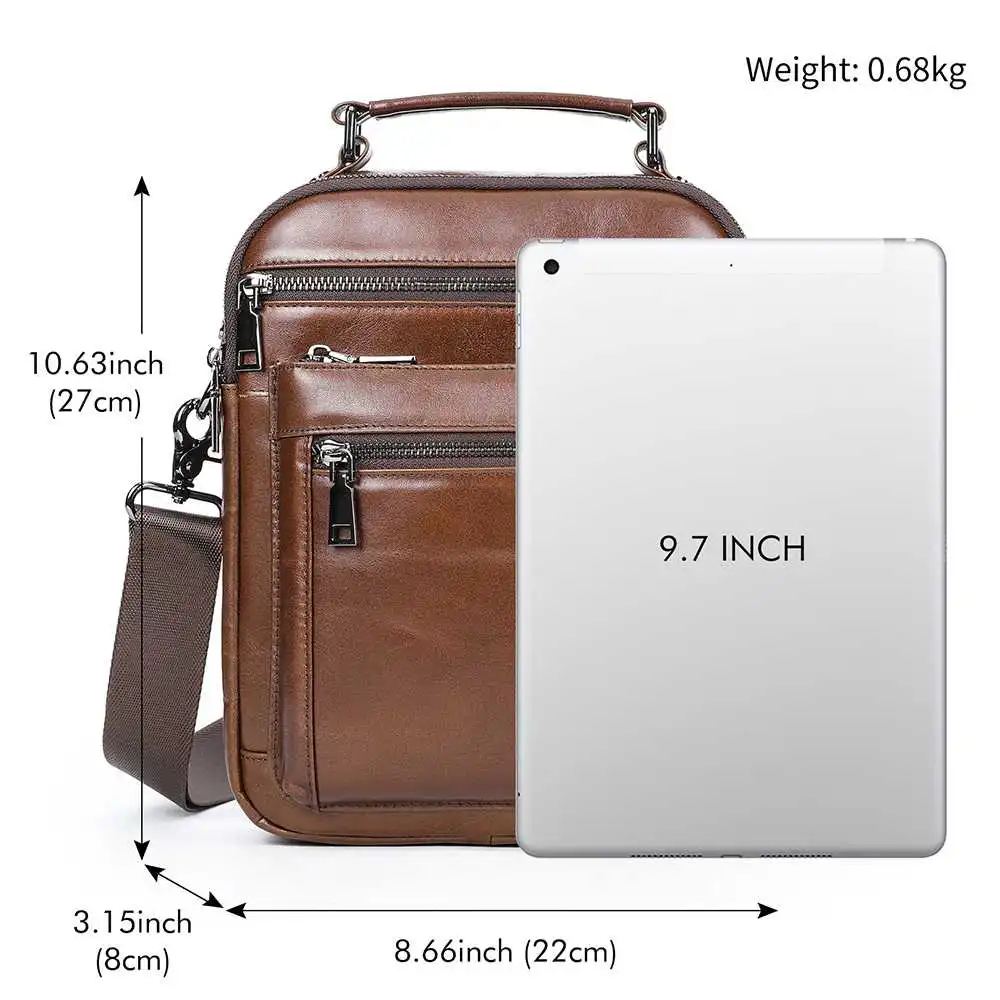 Ανδρική Δερματίνη Τσάντα Ώμου Cardinal 6156 καφέ