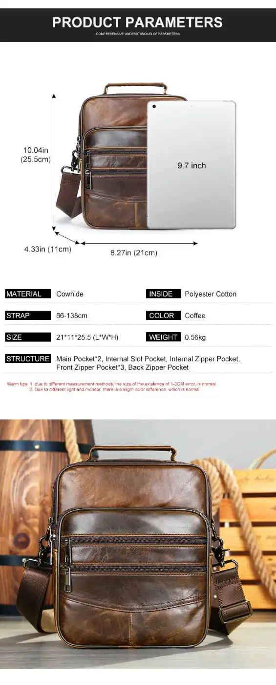 Δερμάτινο τσαντάκι ώμου Cardinal 6199 καφέ