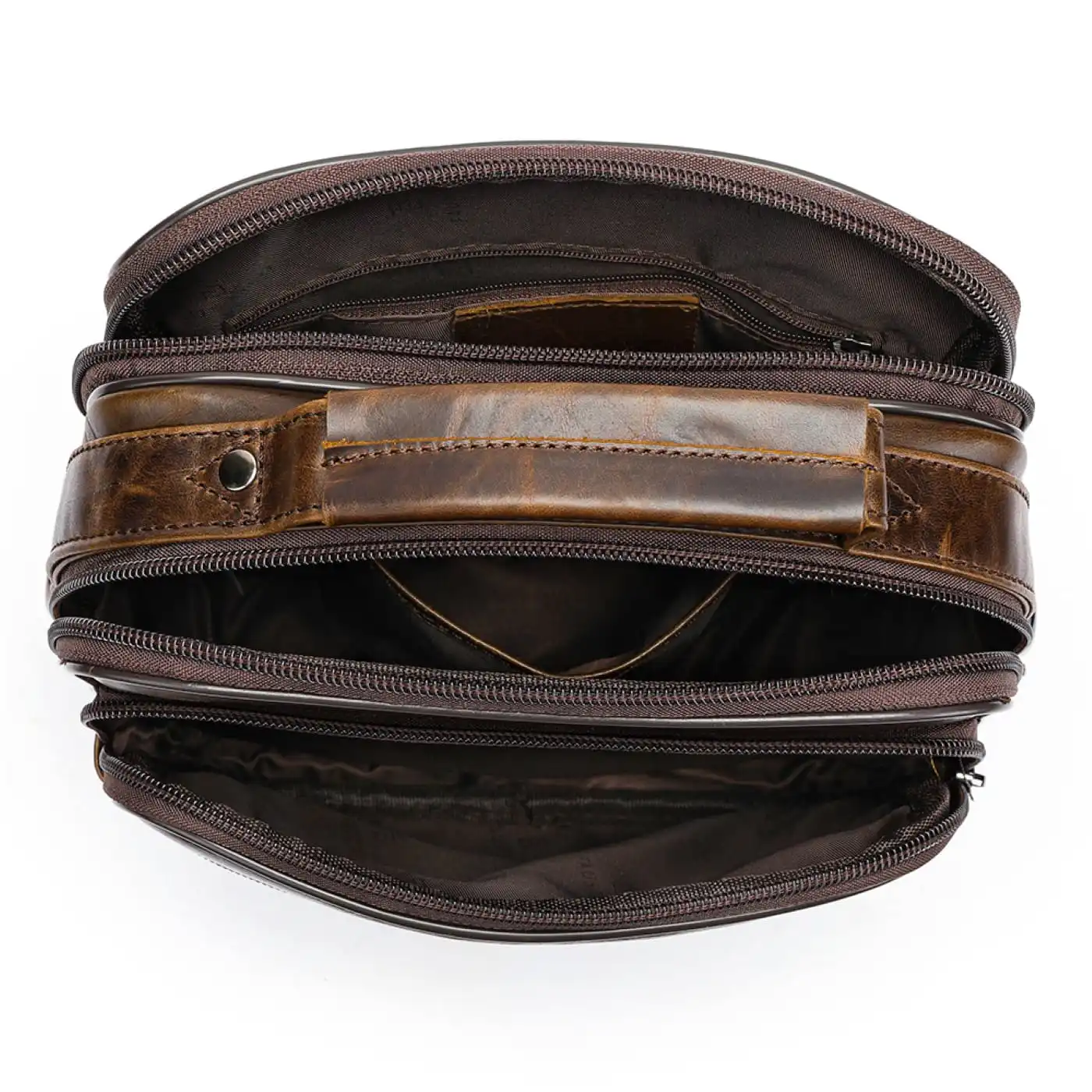 Δερμάτινο τσαντάκι ώμου Cardinal 6199 μαύρο