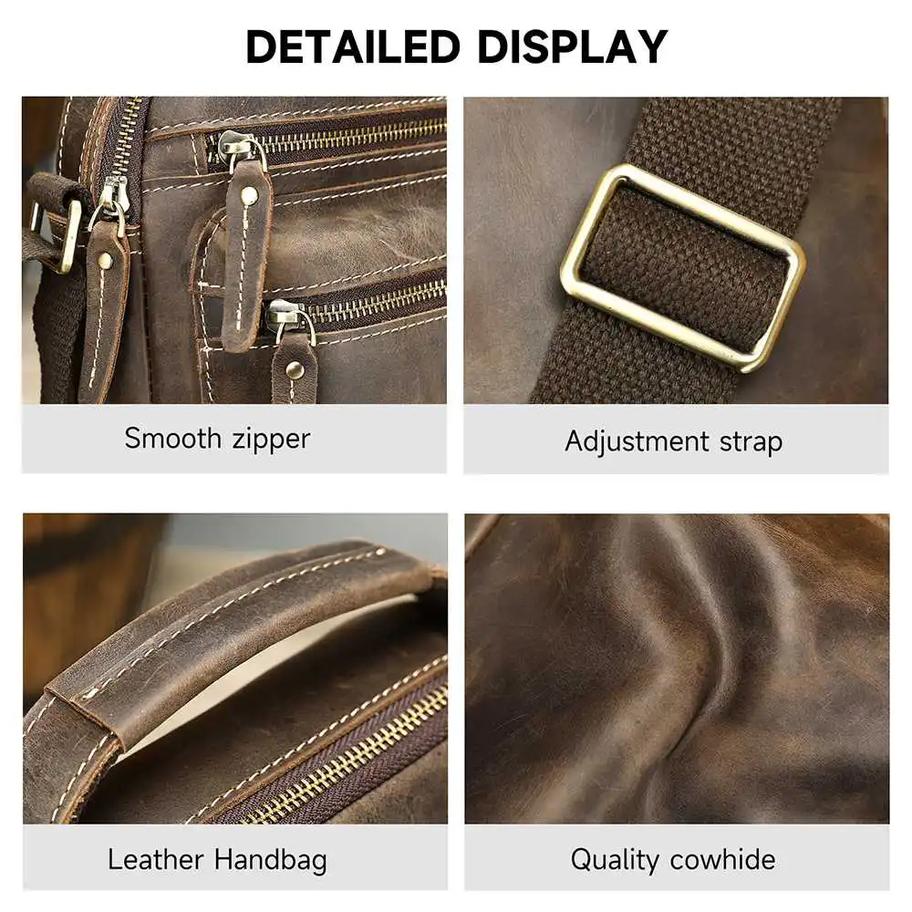 Δερμάτινο Ανδρικό Τσαντάκι Ώμου Cardinal 6209 coffee