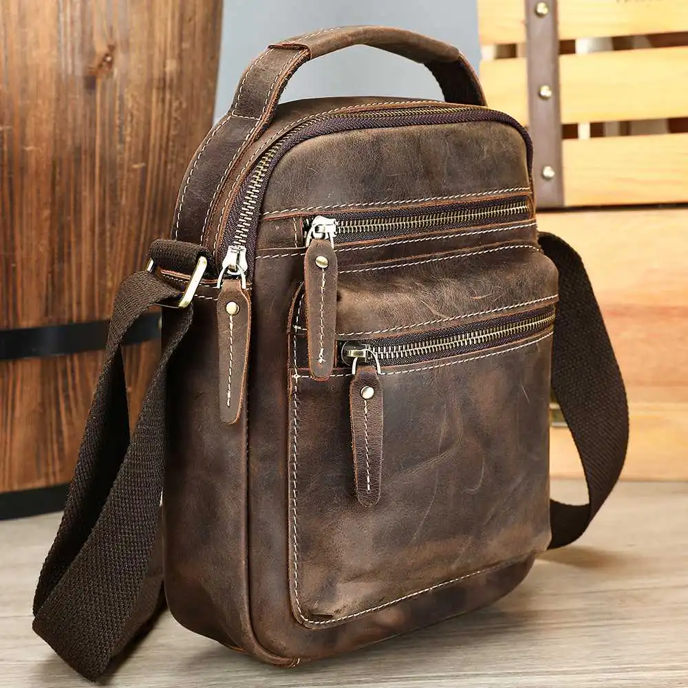 Δερμάτινο Ανδρικό Τσαντάκι Ώμου Cardinal 6209 coffee