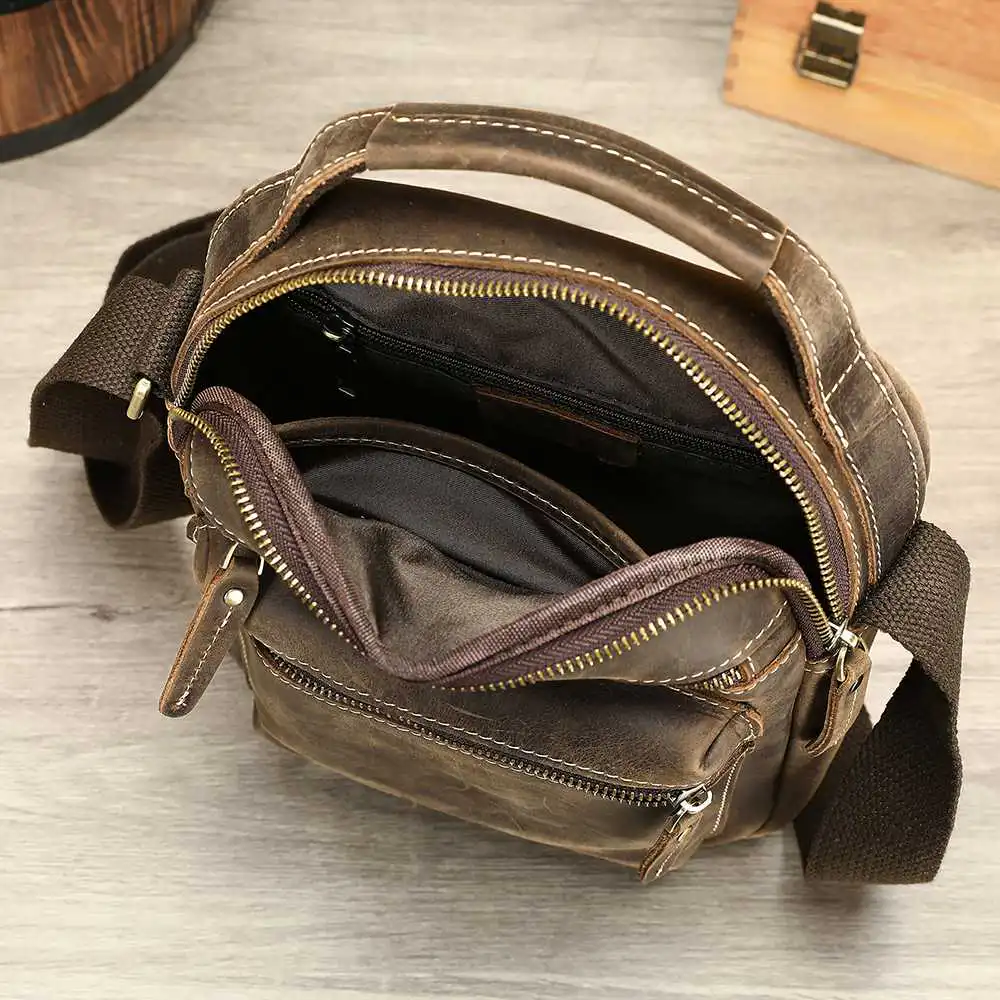 Δερμάτινο Ανδρικό Τσαντάκι Ώμου Cardinal 6209 coffee