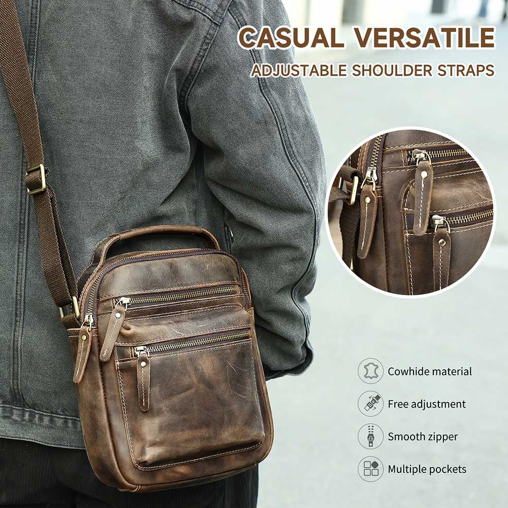 Δερμάτινο Ανδρικό Τσαντάκι Ώμου Cardinal 6209 coffee Δερμάτινο Ανδρικό Τσαντάκι Ώμου Cardinal 6209 coffee