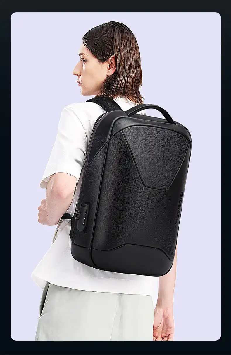 Δερμάτινο Σακίδιο πλάτης 21L Laptop 15,6” Bange 6621 μαύρο