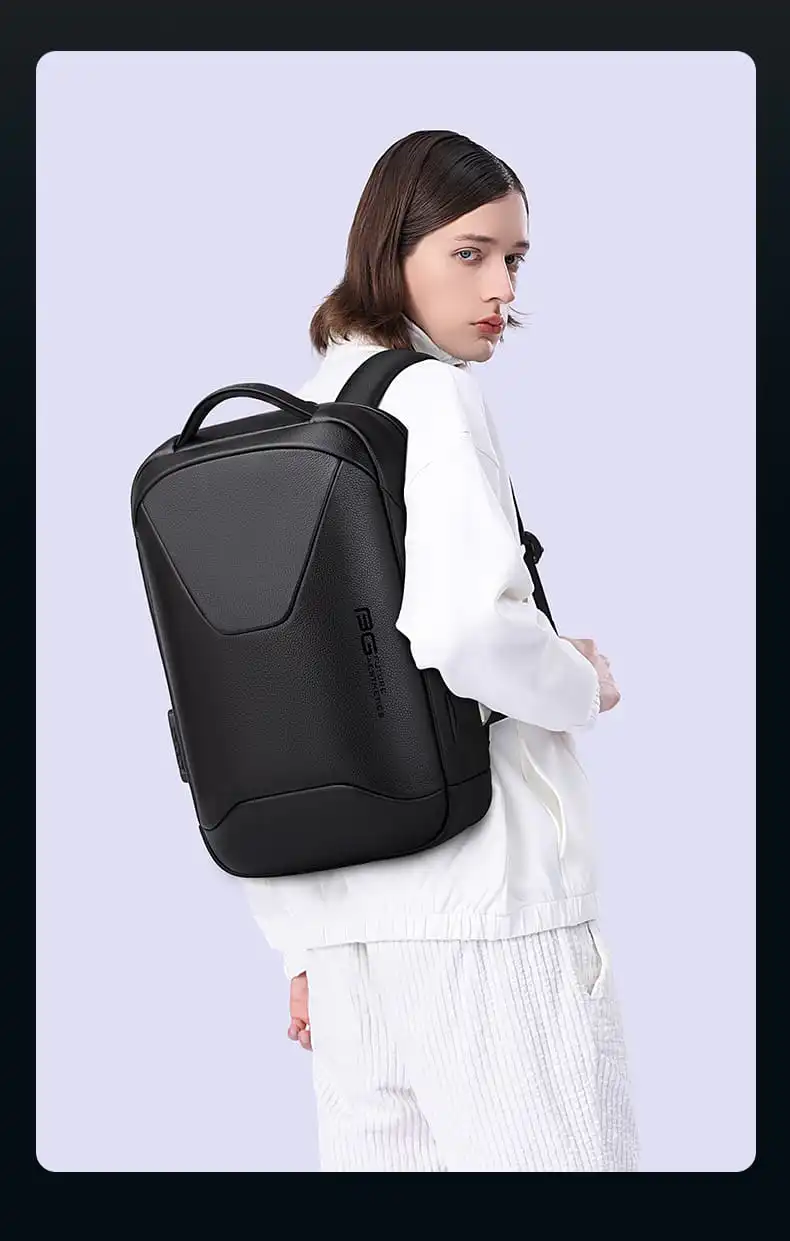 Δερμάτινο Σακίδιο πλάτης 21L Laptop 15,6” Bange 6621 μαύρο