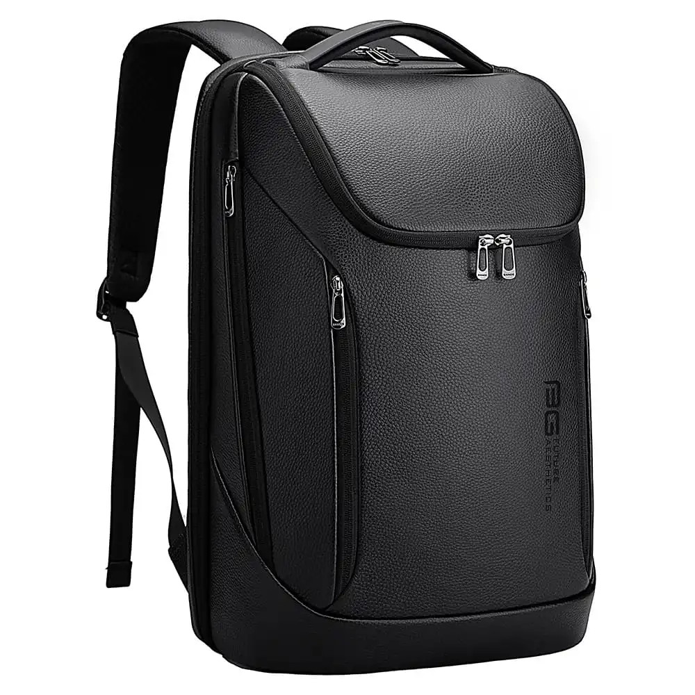 Δερμάτινο Σακίδιο πλάτης 24L Laptop 15,6” Bange 6623 μαύρο